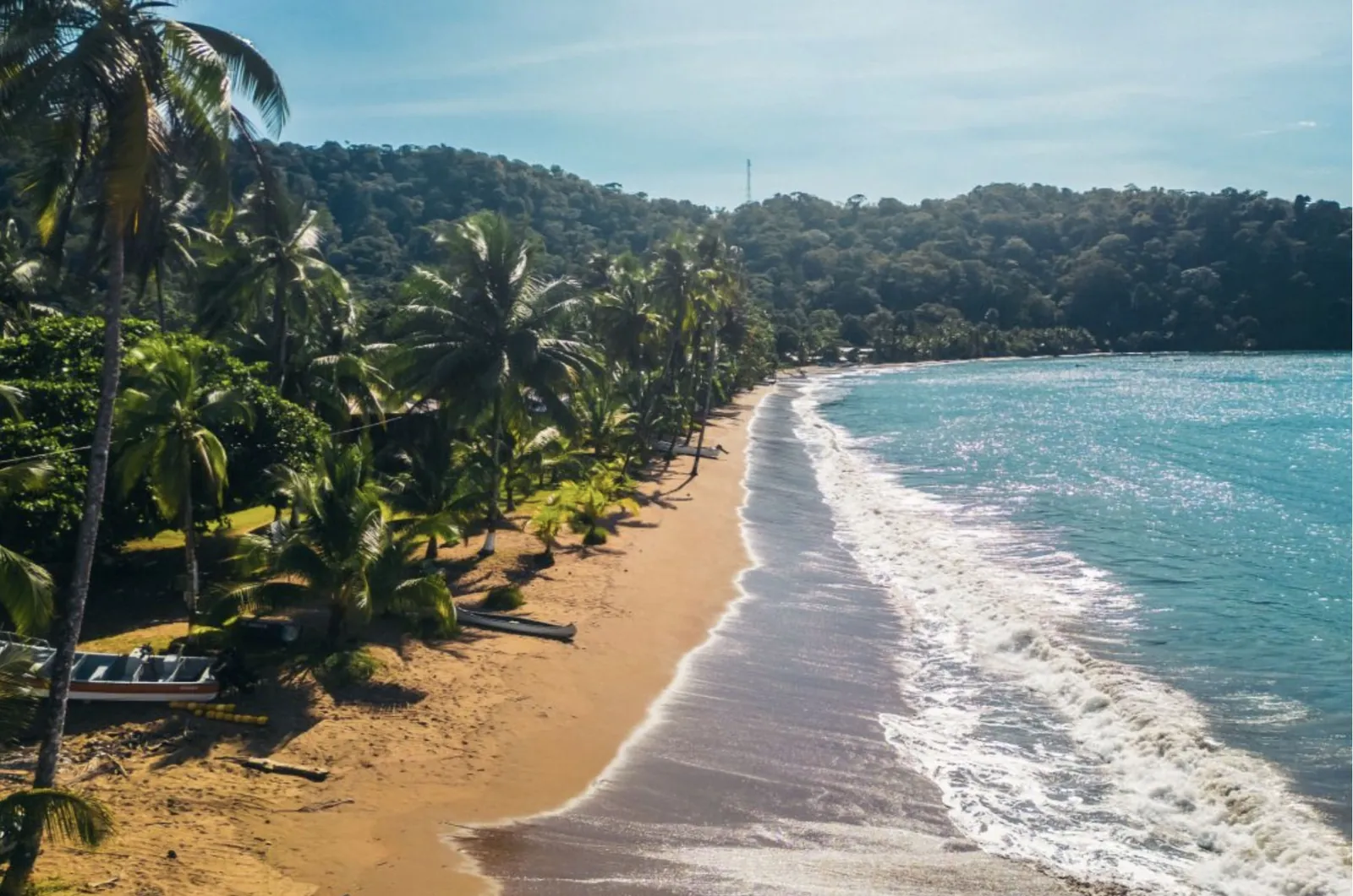 Playa de El Valle con palmeras, arena dorada y el mar abierto
